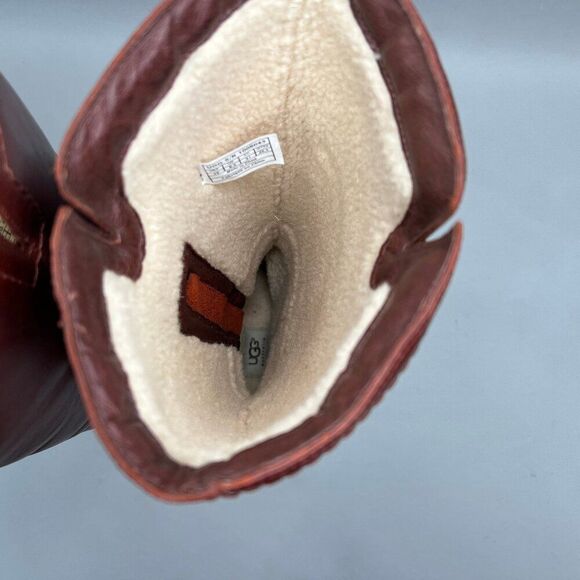 UGG Dahlen Stout Boots Women's Size 10 Tall Leather Fully Insulated Riding Boots - Picture 12 of 16